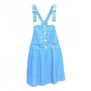 Levi’s Large 12-13 Years Girls Denim Jumper Jumpsuit Romper Bottoms 100% Cotton